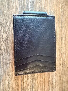 Slim Brown Leather Card Wallet and Money Holder